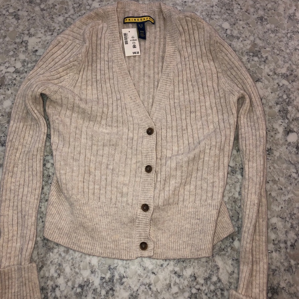 NWT Beige Cropped Sweater